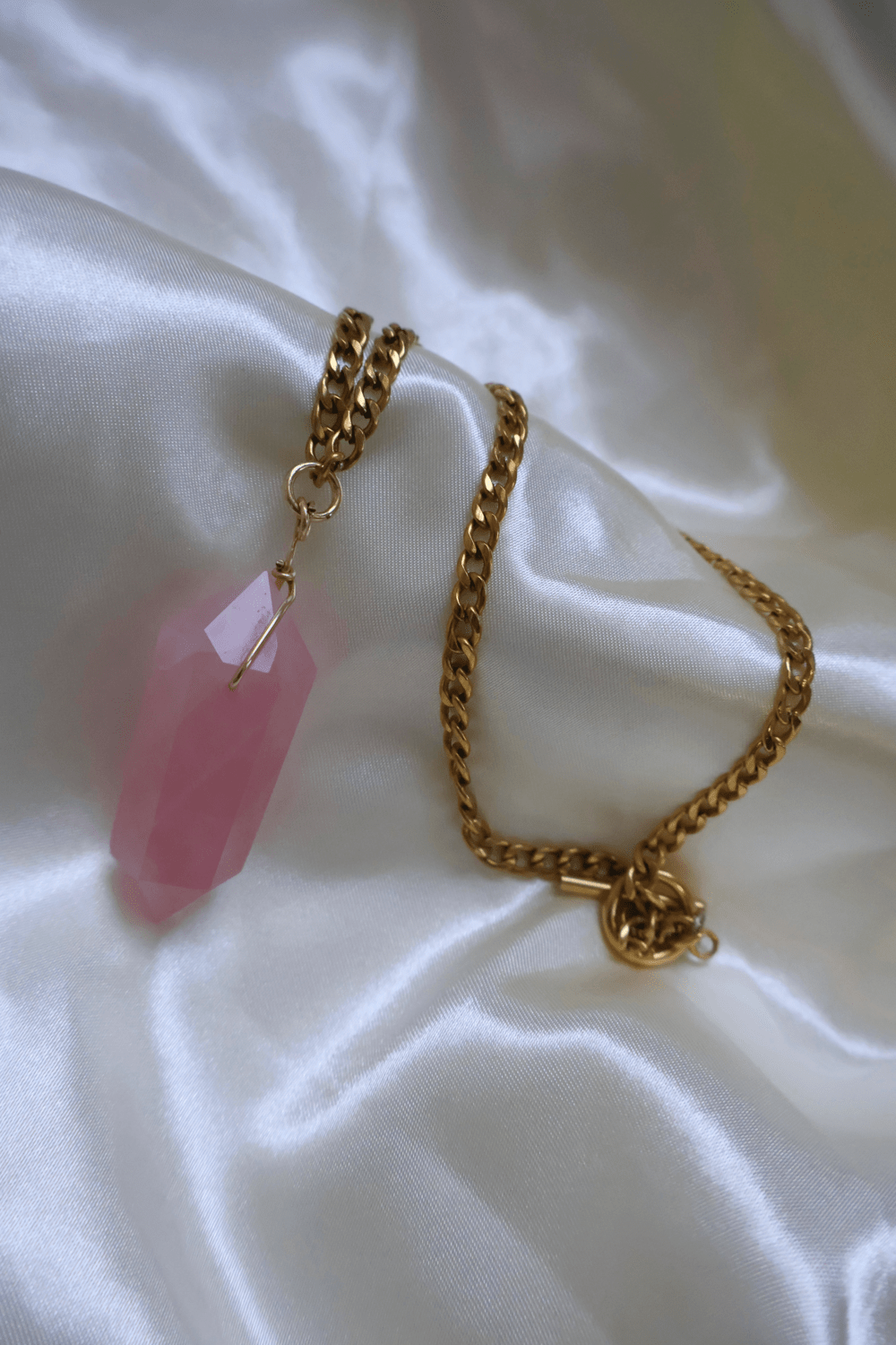 Rose quartz necklace