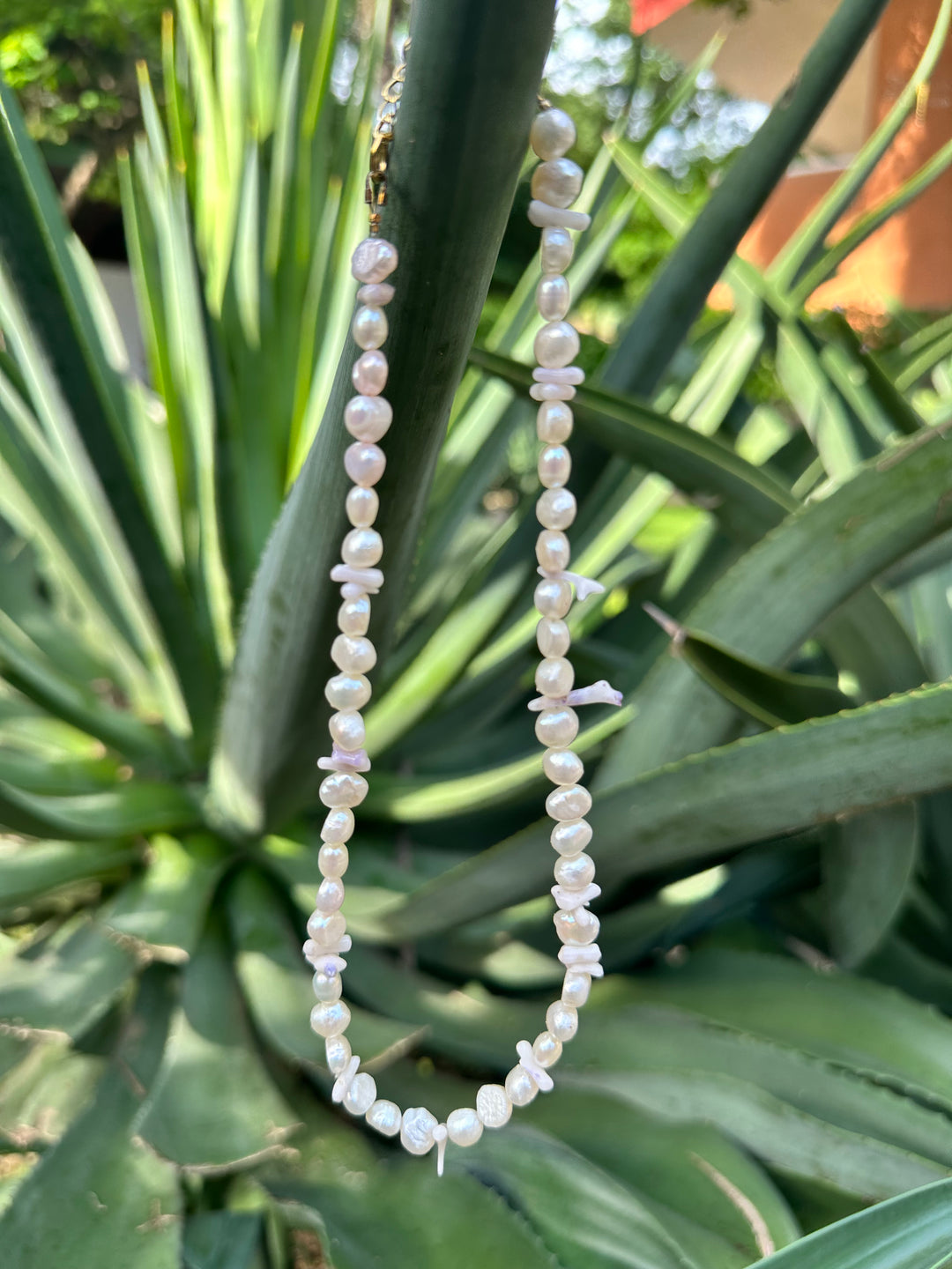 pearl coral necklace