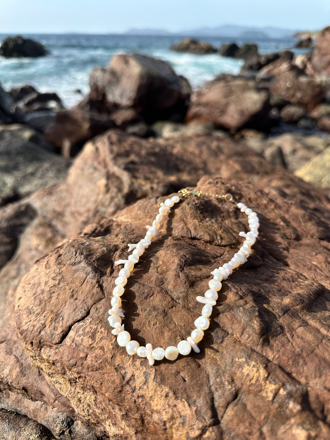 pearl coral necklace