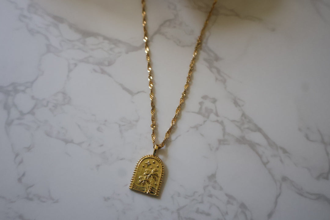 Golden Palm Necklace