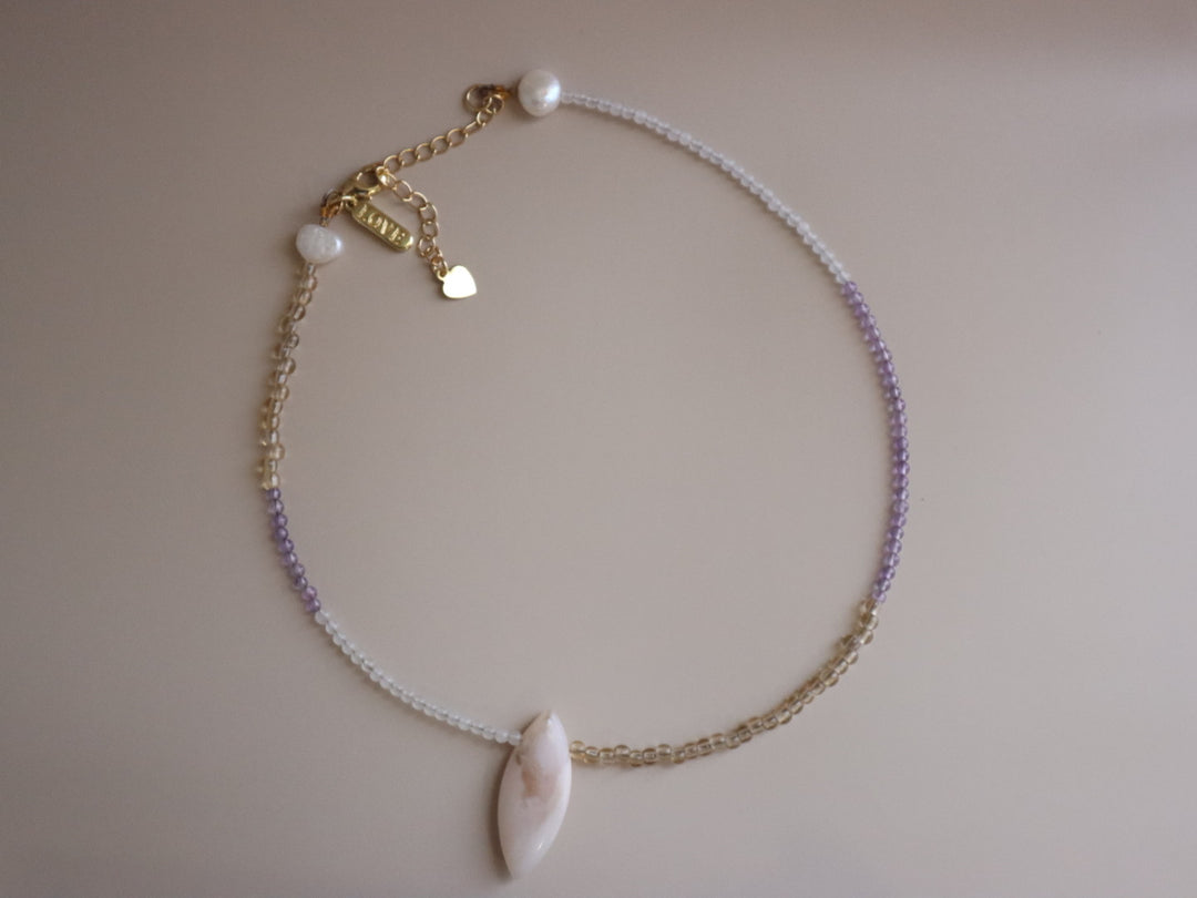 Rainbow opal necklace