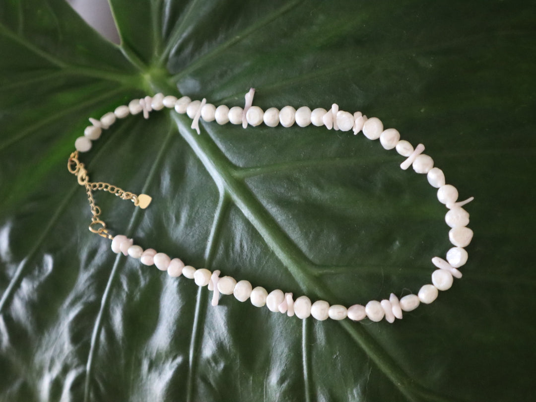 pearl coral necklace