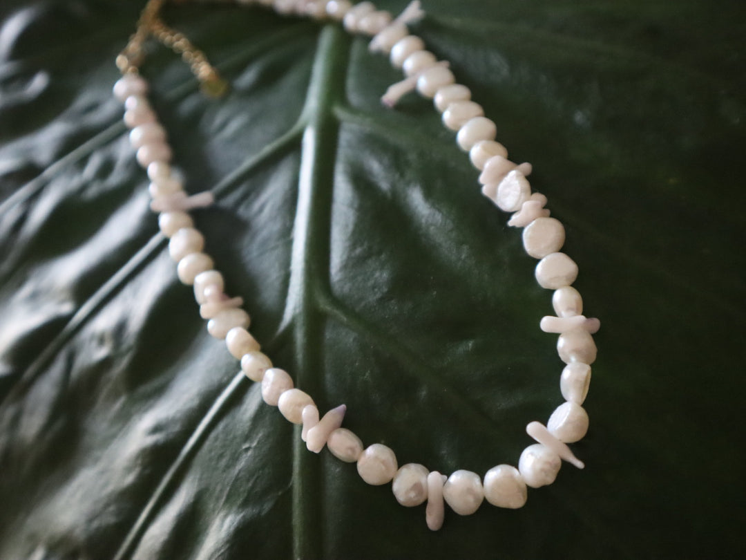 pearl coral necklace