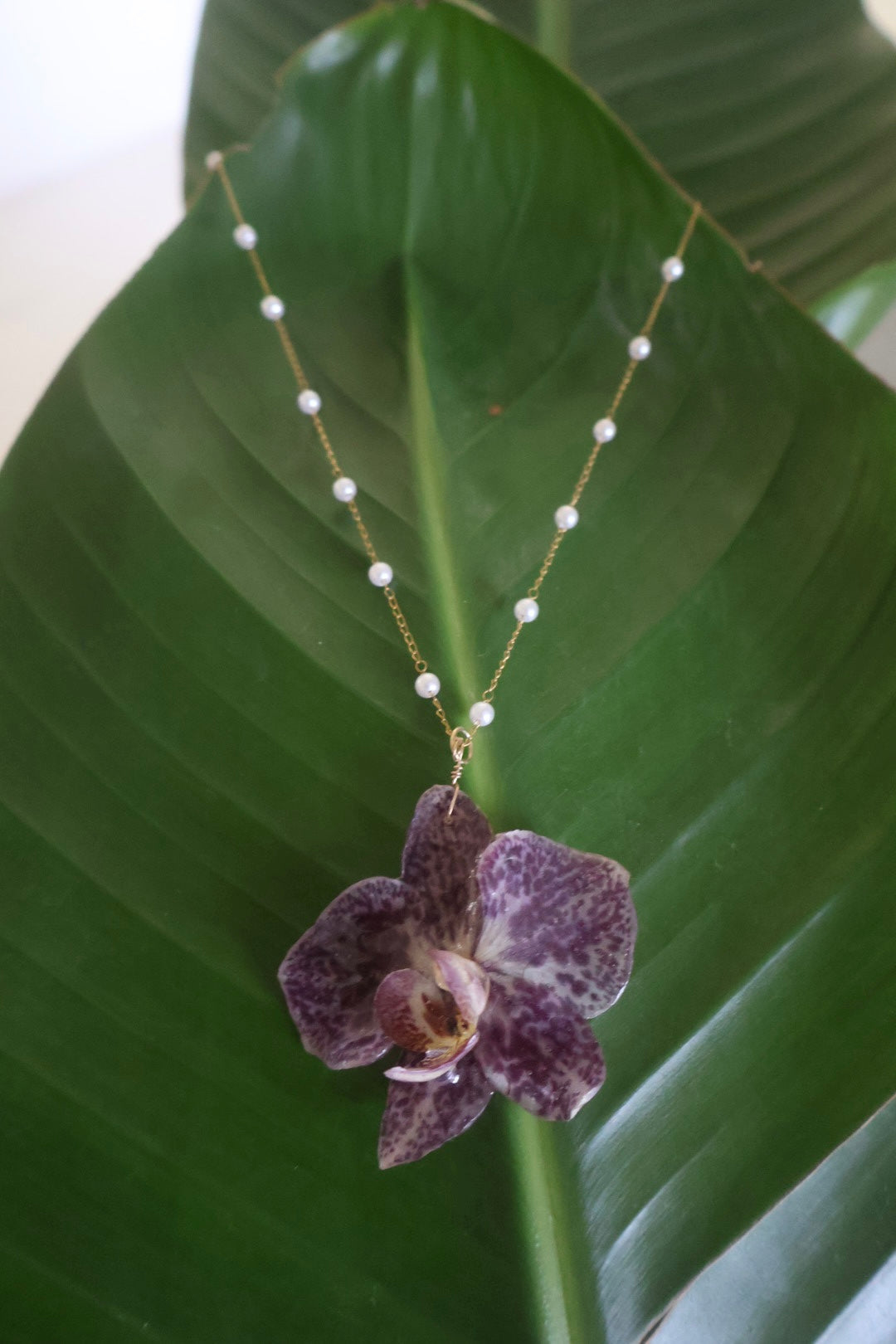 Spotted Orchid Necklace